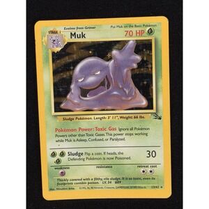 Muk 13/62 Base Set 2 Pokemon Card 1999‎  Stage 1